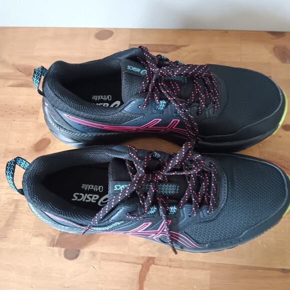 Asics Shoes Womens 8.5 Gel-Venture 9 Black/Hot Pink Trail Running 1012B313-006 - Picture 4 of 9